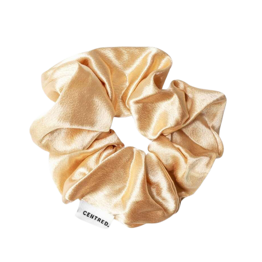 Champagne Satin Hair Scrunchie