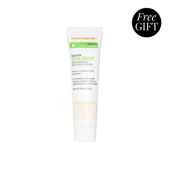 Free Mini Vital Boost Daily Moisturizer when you spend £90 on Goldfaden MD