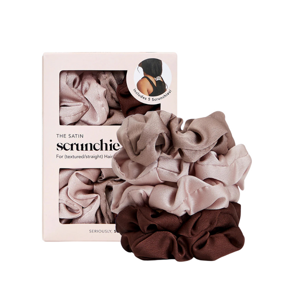 Satin Sleep Scrunchies - Cameo